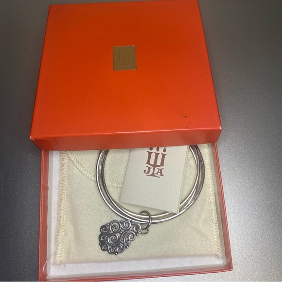 Rare & Vintage James Avery Sterling Silver 3 Linked Sorrento Bangle Bracelets - Picture 1 of 10
